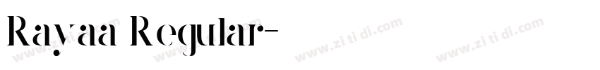 Rayaa Regular字体转换